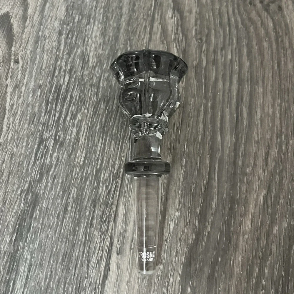 Krosno Poland Glass Replacement Stopper For Decanter, Stopper Only Lt Gray